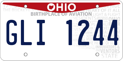 OH license plate GLI1244