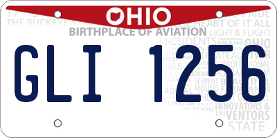OH license plate GLI1256