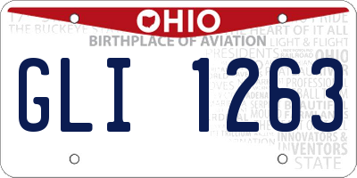 OH license plate GLI1263