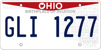 OH license plate GLI1277
