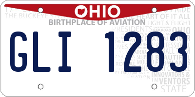 OH license plate GLI1283
