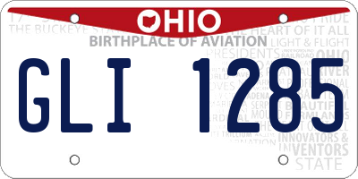 OH license plate GLI1285
