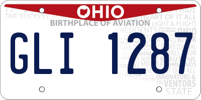 OH license plate GLI1287