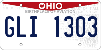 OH license plate GLI1303