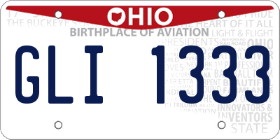 OH license plate GLI1333