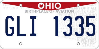 OH license plate GLI1335