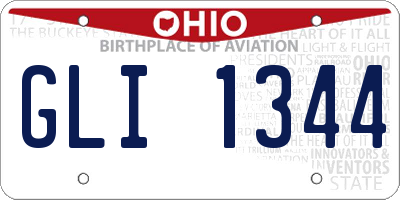 OH license plate GLI1344
