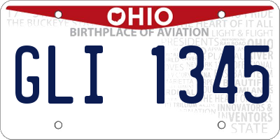 OH license plate GLI1345