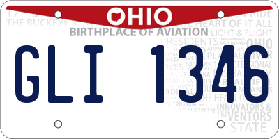 OH license plate GLI1346