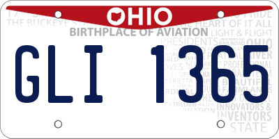 OH license plate GLI1365