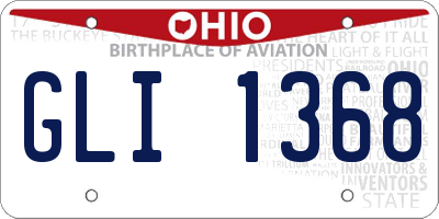 OH license plate GLI1368