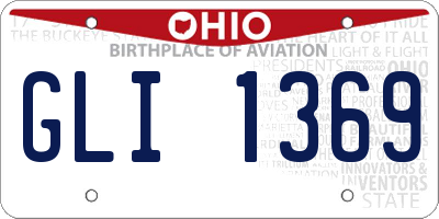 OH license plate GLI1369