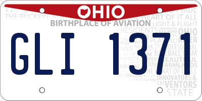 OH license plate GLI1371