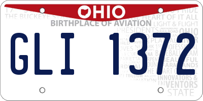 OH license plate GLI1372