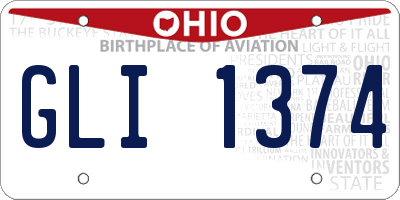 OH license plate GLI1374