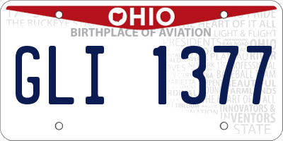 OH license plate GLI1377