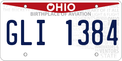 OH license plate GLI1384