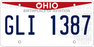 OH license plate GLI1387