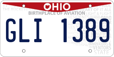 OH license plate GLI1389
