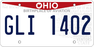 OH license plate GLI1402