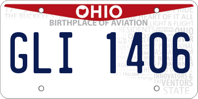 OH license plate GLI1406