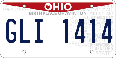 OH license plate GLI1414