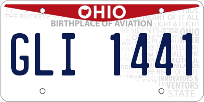 OH license plate GLI1441