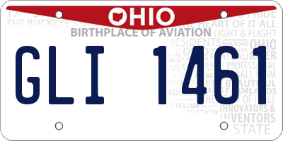 OH license plate GLI1461
