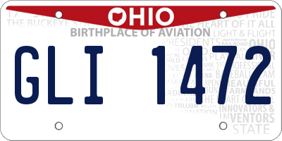 OH license plate GLI1472