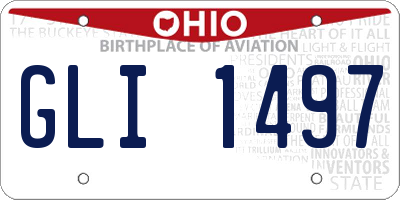 OH license plate GLI1497