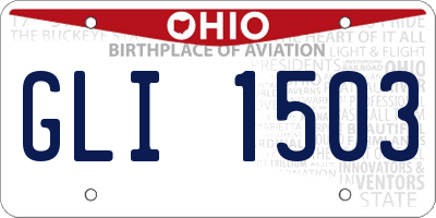 OH license plate GLI1503