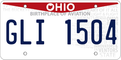 OH license plate GLI1504