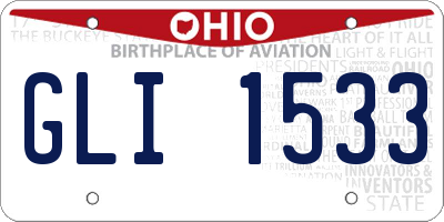 OH license plate GLI1533