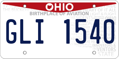OH license plate GLI1540