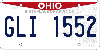 OH license plate GLI1552