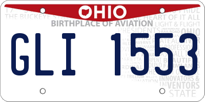 OH license plate GLI1553