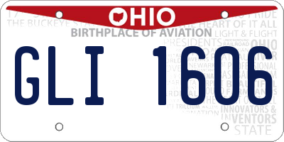 OH license plate GLI1606