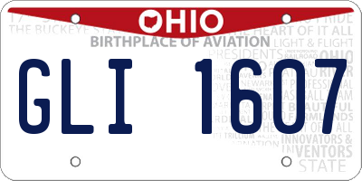 OH license plate GLI1607