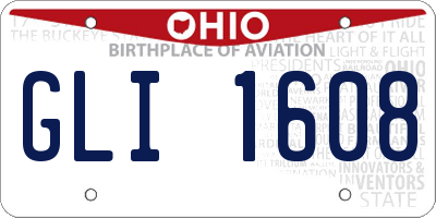 OH license plate GLI1608
