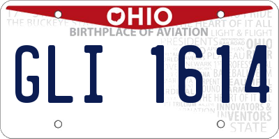 OH license plate GLI1614