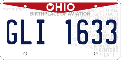 OH license plate GLI1633