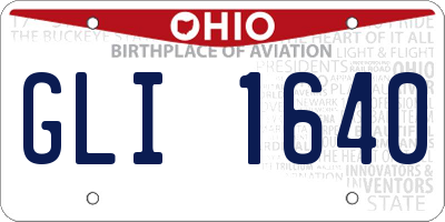 OH license plate GLI1640