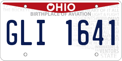 OH license plate GLI1641