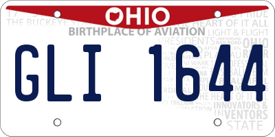 OH license plate GLI1644