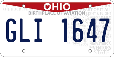 OH license plate GLI1647