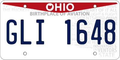 OH license plate GLI1648