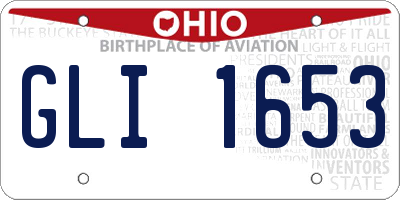 OH license plate GLI1653