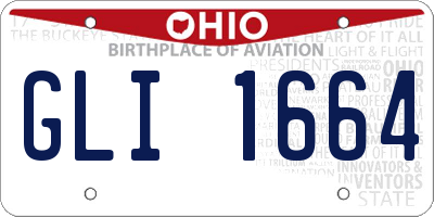 OH license plate GLI1664