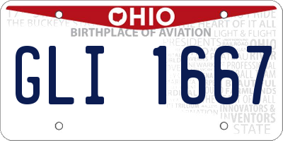 OH license plate GLI1667