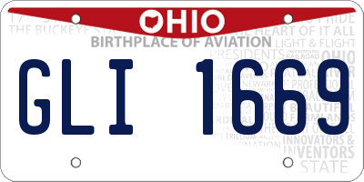 OH license plate GLI1669